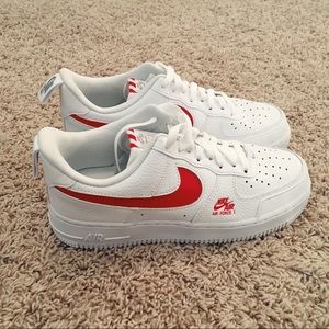 🍒NEW NIKE AF1 UTILITY RED+WHITE GOAT AUTHENTIC🍒